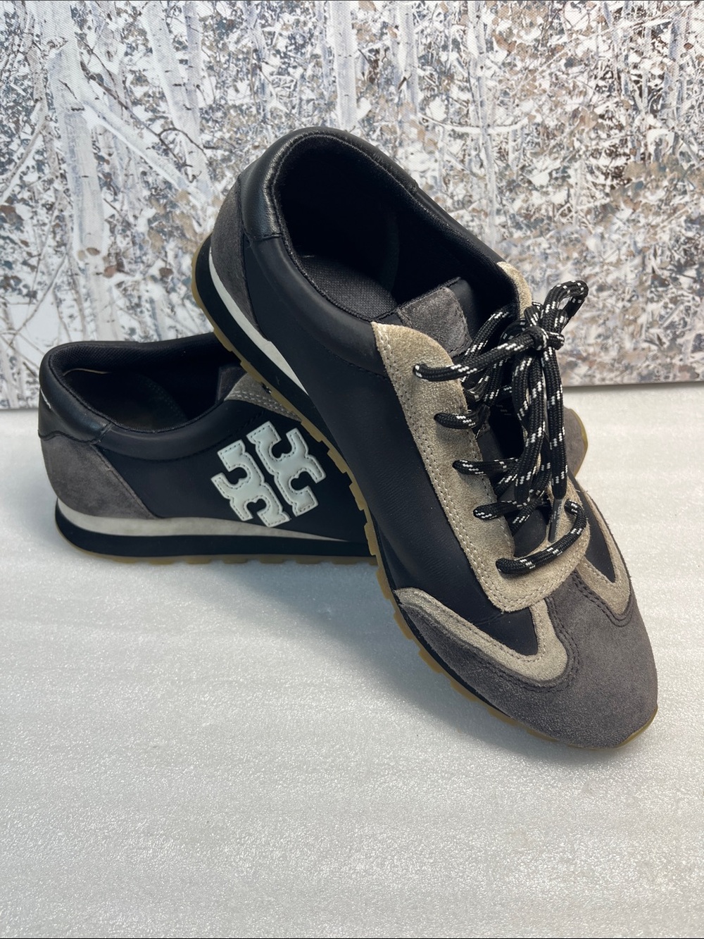 Tory Burch "Annie Nylon Runner" model also known as Torys "Vintage Nylon Sneaker